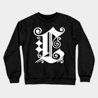 Silver Letter L Crewneck Sweatshirt